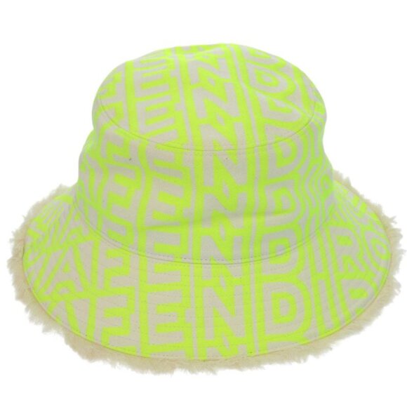 Fendi Marc Jacobs Collaboration Bucket Hat Cotton Polyester Neon Yellow Hat main image 8